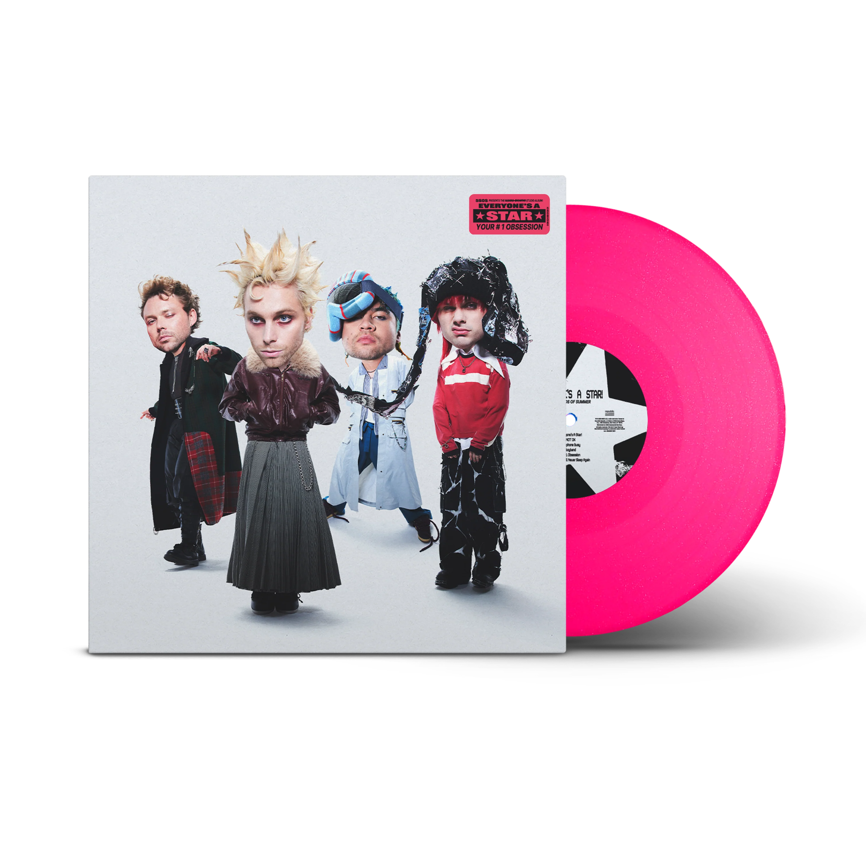 Everyone’s A Star! Exclusive Hot Pink Glitter Vinyl - 5 Seconds of Summer UK